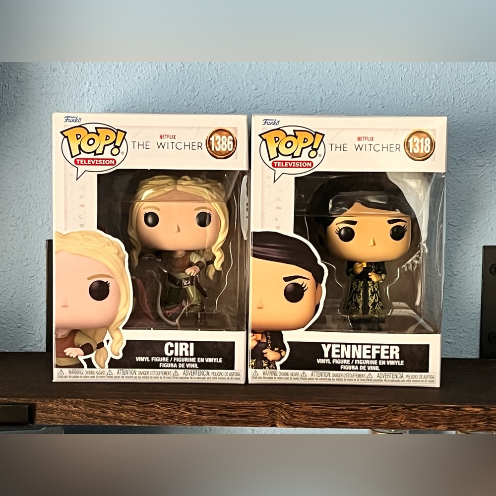 Set of 2 Funko Pop! Vinyl: The Witcher - Yennefer #1318 And Ciri #1386